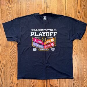 Hanes Beefy-T 2016 College Football Playoff Graphic T-Shirt XL Black NCAA